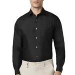 Van Heusen Men's Regular Fit Shirt (VHSFWCUPC07029_Black