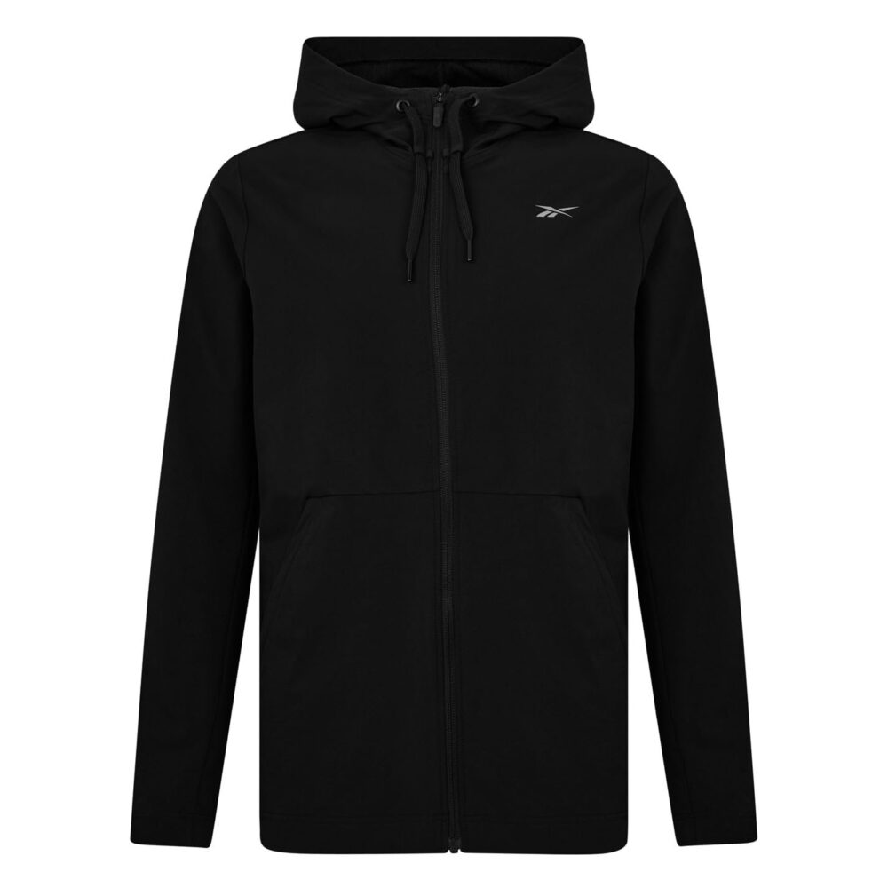 Reebok Men's Ts Performance Fz Hoodie Jackets (Hg6730-S, Black, S) - Image 3
