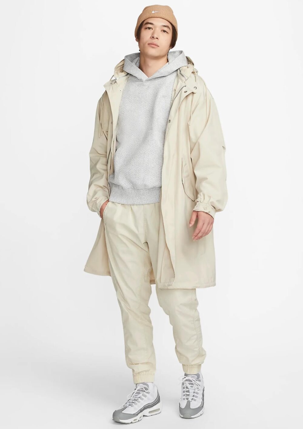 Nike AS M NSW TFADV PO Hoodie NKFWD-LT Smoke Grey/HTR/LT Smoke GREY-DX4303-084-L - Image 2