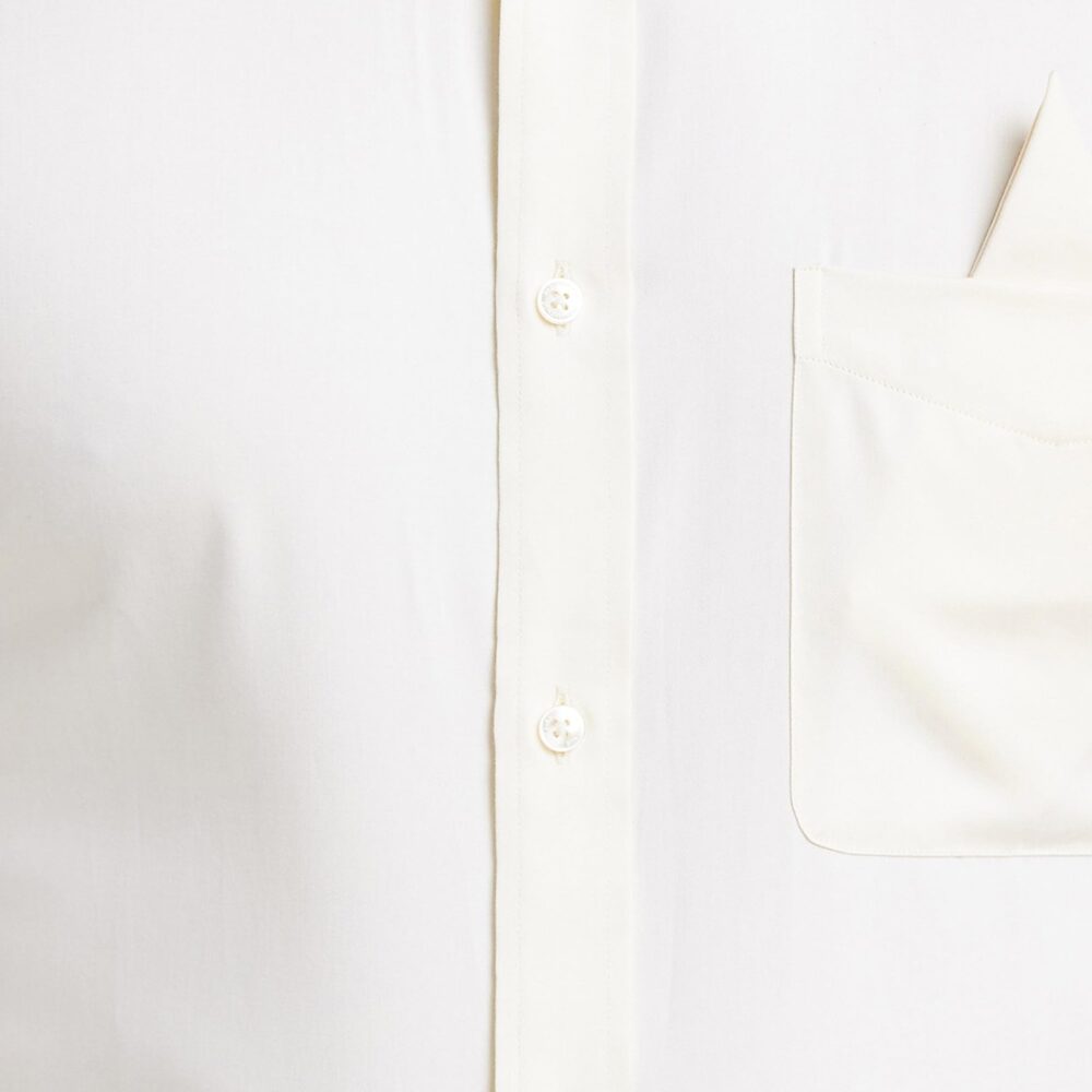 Park Avenue Men's Luxus Fit Structure Pattern Pure Cotton Narrow Collar Full Sleeve Formal Shirt (Size: 44)-PMSA17363-W1 White - Image 3