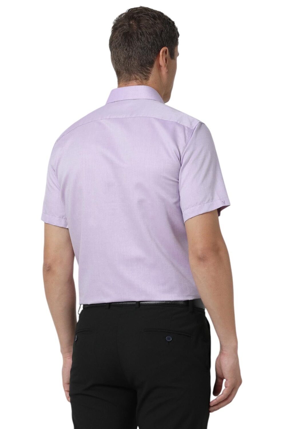 Van Heusen Men's Solid Regular Fit Formal Shirt (VHSH1M76831_Purple 44) - Image 4