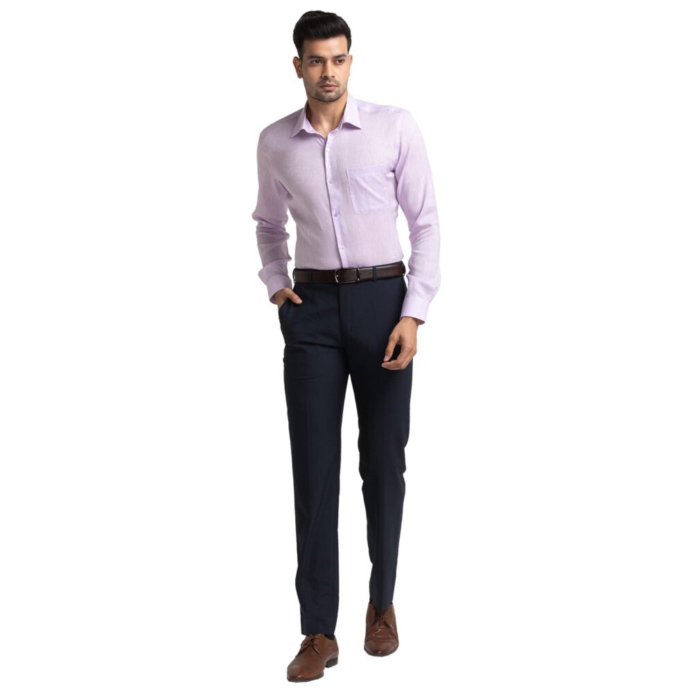 Raymond Contemporary Fit Medium Violet Formal Shirt for Men - Image 4