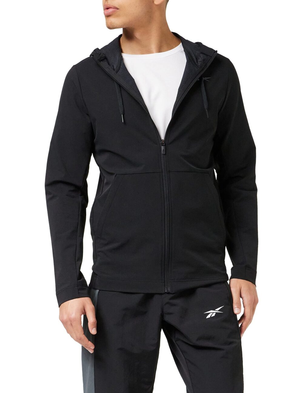Reebok Men's Ts Performance Fz Hoodie Jackets (Hg6730-S, Black, S)