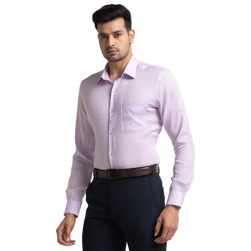Raymond Contemporary Fit Medium Violet Formal Shirt for Men - Image 6