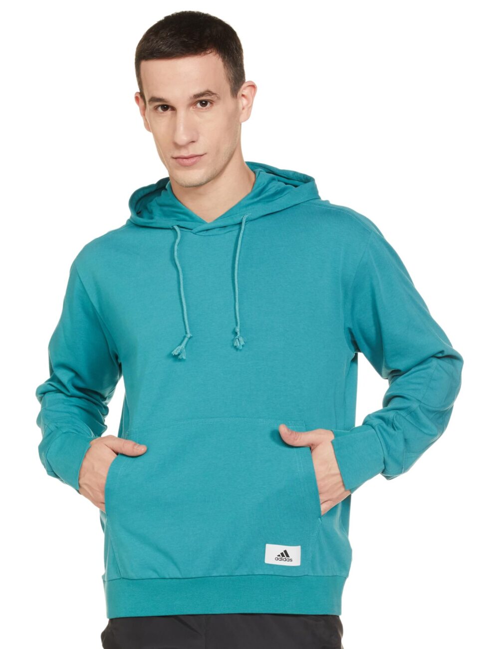 Adidas Men's Cotton Neck Hooded Sweatshirt (IT0173_ARCFUS