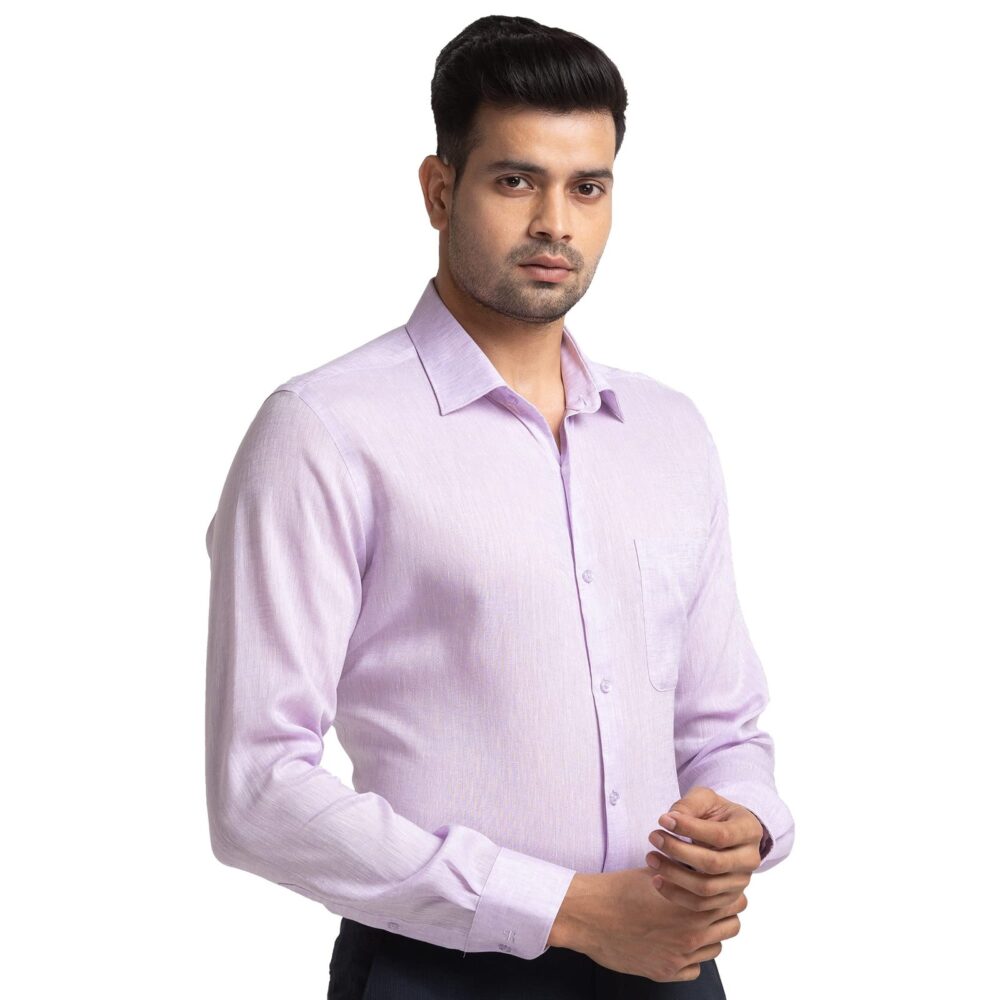 Raymond Contemporary Fit Medium Violet Formal Shirt for Men - Image 7