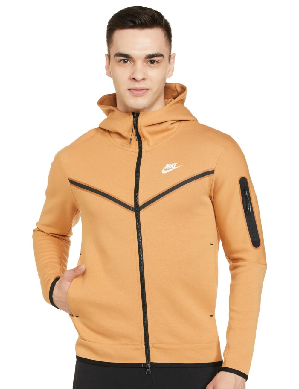 AS M NSW TCH FLC Hoodie FZ WR-Elemental GOLD/SAIL-CU4490-722-XL