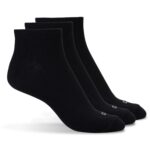 CULT Men’s Casual Low Ankle Cotton Blend Socks – Breathable, Moisture Absorbent, Superior Fit & Comfort – Black - Pack of 3