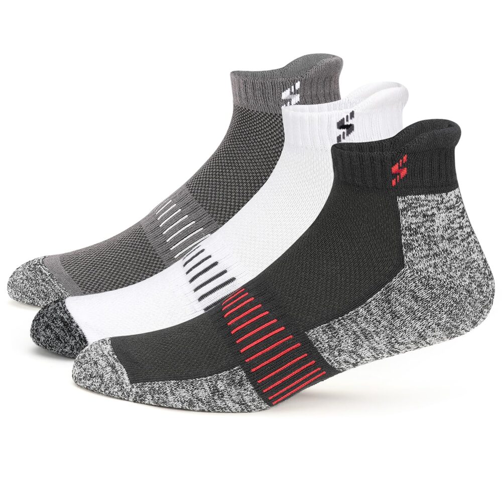 Supersox Ankle Length Socks for Men & Women (Unisex) Made With Durable, Breathable Cotton, Anti Odour & Anti Bacterial - Pack of 3, Free Size (Black, White, Grey Melange)